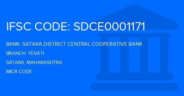 Satara District Central Cooperative Bank Yevati Branch IFSC Code