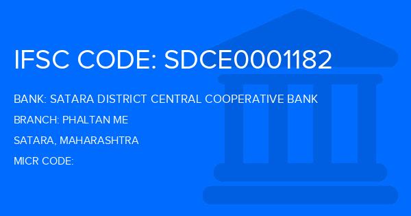 Satara District Central Cooperative Bank Phaltan Me Branch IFSC Code