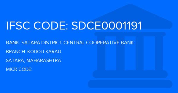 Satara District Central Cooperative Bank Kodoli Karad Branch IFSC Code