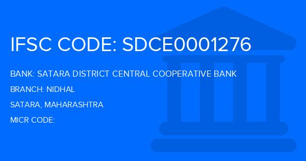 Satara District Central Cooperative Bank Nidhal Branch IFSC Code