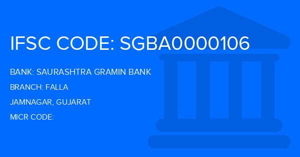Saurashtra Gramin Bank Falla Branch IFSC Code