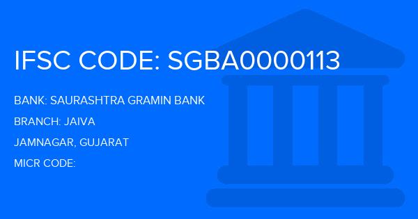 Saurashtra Gramin Bank Jaiva Branch IFSC Code