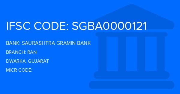 Saurashtra Gramin Bank Ran Branch IFSC Code