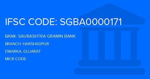 Saurashtra Gramin Bank Harshadpur Branch IFSC Code