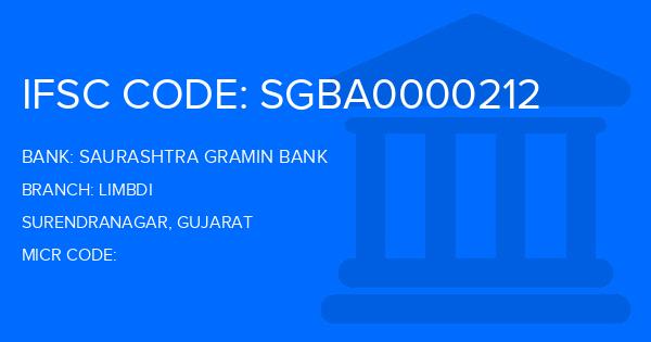 Saurashtra Gramin Bank Limbdi Branch IFSC Code