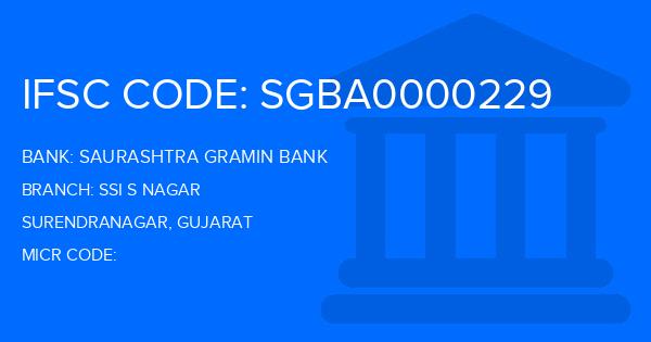 Saurashtra Gramin Bank Ssi S Nagar Branch IFSC Code