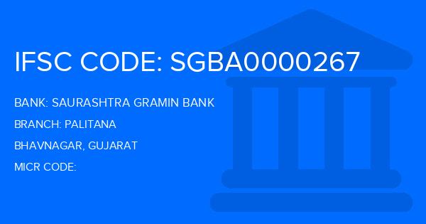 Saurashtra Gramin Bank Palitana Branch IFSC Code
