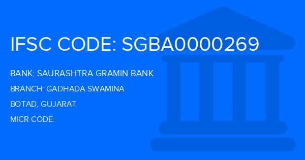 Saurashtra Gramin Bank Gadhada Swamina Branch IFSC Code