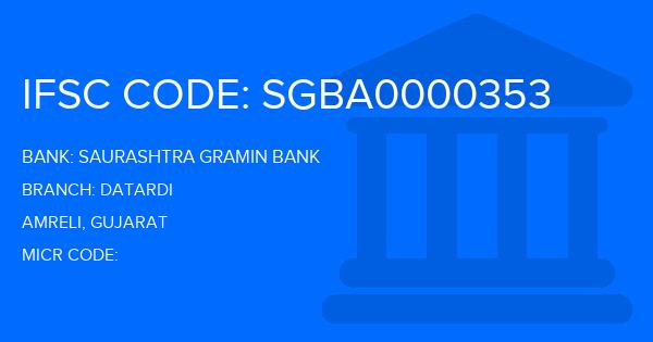 Saurashtra Gramin Bank Datardi Branch IFSC Code