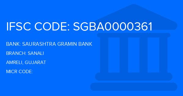 Saurashtra Gramin Bank Sanali Branch IFSC Code