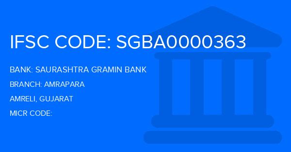 Saurashtra Gramin Bank Amrapara Branch IFSC Code