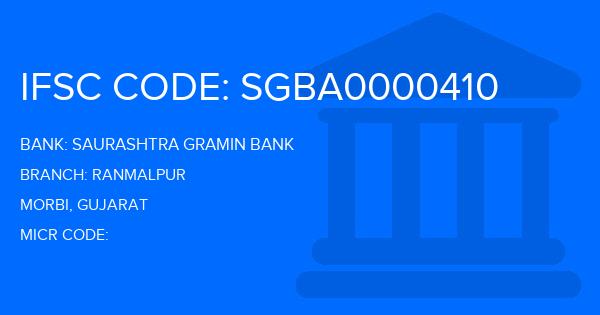 Saurashtra Gramin Bank Ranmalpur Branch IFSC Code