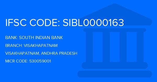 South Indian Bank (SIB) Visakhapatnam Branch IFSC Code