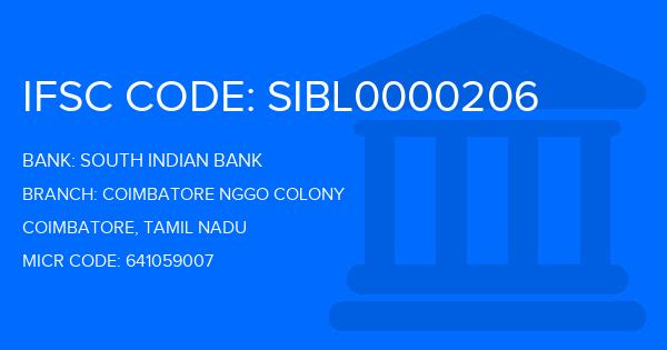 South Indian Bank (SIB) Coimbatore Nggo Colony Branch IFSC Code