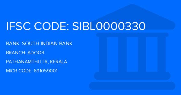 South Indian Bank (SIB) Adoor Branch IFSC Code