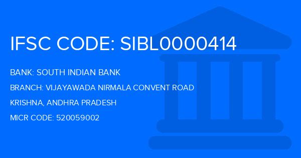 South Indian Bank (SIB) Vijayawada Nirmala Convent Road Branch IFSC Code