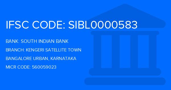 South Indian Bank (SIB) Kengeri Satellite Town Branch IFSC Code