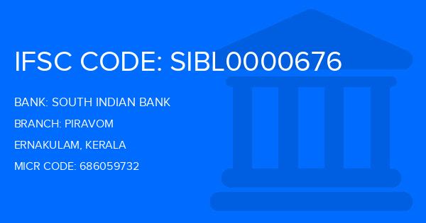 South Indian Bank (SIB) Piravom Branch IFSC Code