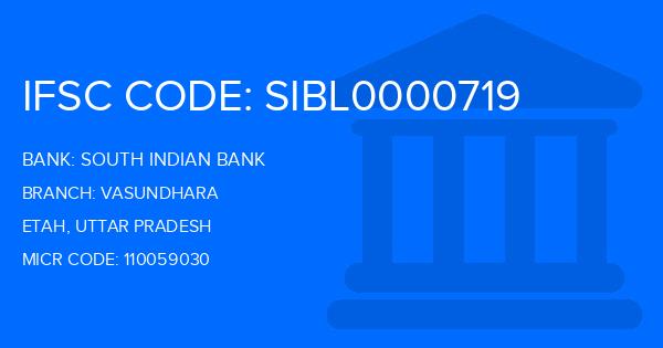 South Indian Bank (SIB) Vasundhara Branch IFSC Code
