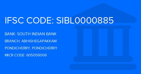 South Indian Bank (SIB) Abhishegapakkam Branch IFSC Code