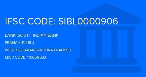 South Indian Bank (SIB) Eluru Branch IFSC Code
