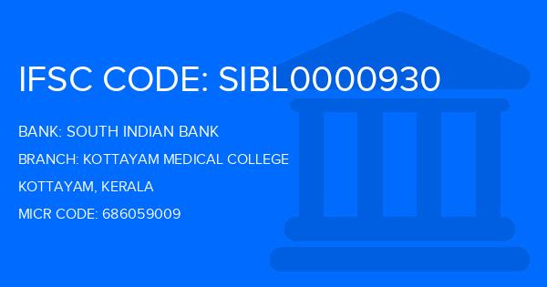 South Indian Bank (SIB) Kottayam Medical College Branch IFSC Code
