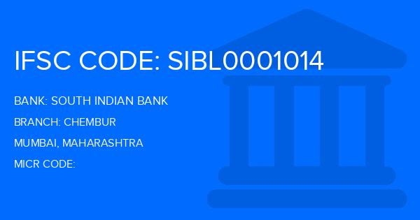 South Indian Bank (SIB) Chembur Branch IFSC Code