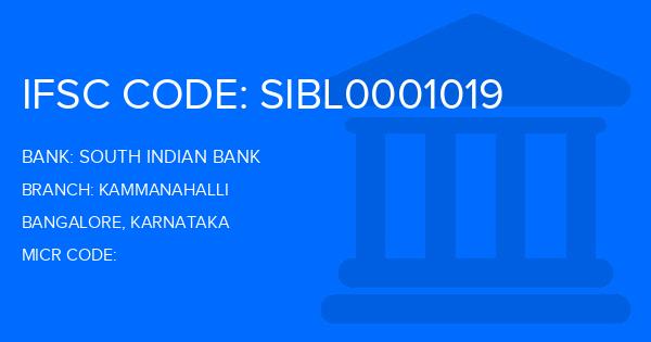 South Indian Bank (SIB) Kammanahalli Branch IFSC Code