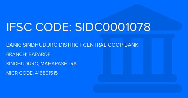 Sindhudurg District Central Coop Bank Baparde Branch IFSC Code