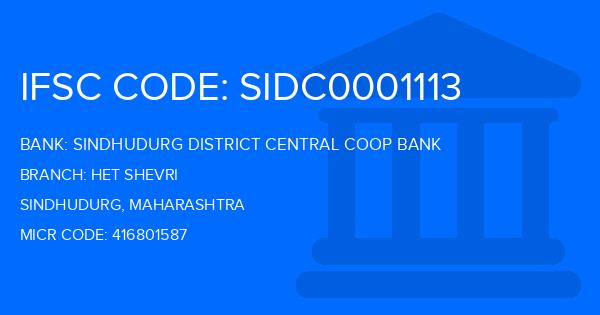 Sindhudurg District Central Coop Bank Het Shevri Branch IFSC Code