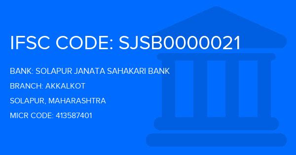 Solapur Janata Sahakari Bank Akkalkot Branch IFSC Code