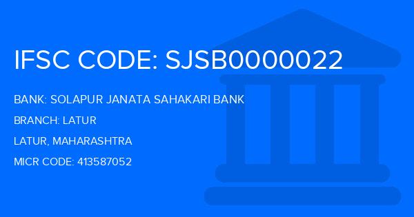 Solapur Janata Sahakari Bank Latur Branch IFSC Code