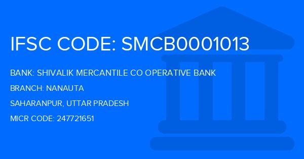 Shivalik Mercantile Co Operative Bank Nanauta Branch IFSC Code