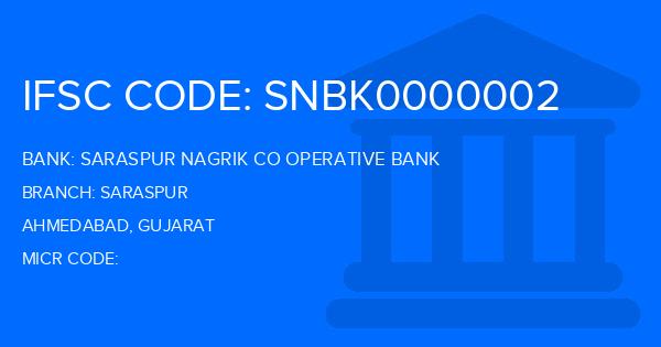 Saraspur Nagrik Co Operative Bank Saraspur Branch IFSC Code