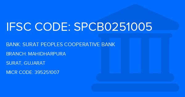 Surat Peoples Cooperative Bank Mahidharpura Branch IFSC Code
