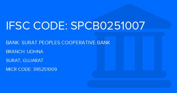 Surat Peoples Cooperative Bank Udhna Branch IFSC Code
