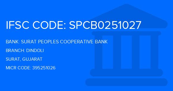 Surat Peoples Cooperative Bank Dindoli Branch IFSC Code