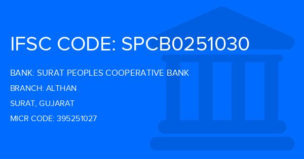 Surat Peoples Cooperative Bank Althan Branch IFSC Code