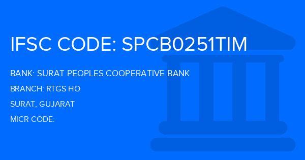 Surat Peoples Cooperative Bank Rtgs Ho Branch IFSC Code