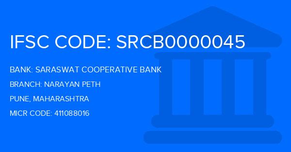 Saraswat Cooperative Bank Narayan Peth Branch IFSC Code