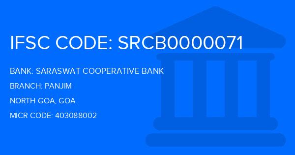 Saraswat Cooperative Bank Panjim Branch IFSC Code