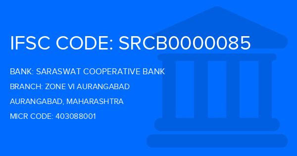 Saraswat Cooperative Bank Zone Vi Aurangabad Branch IFSC Code