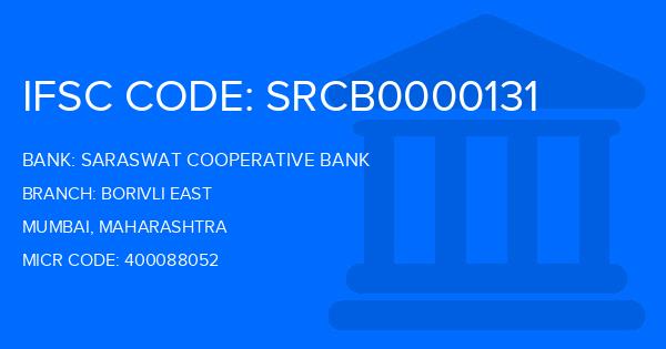 Saraswat Cooperative Bank Borivli East Branch IFSC Code