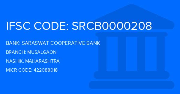 Saraswat Cooperative Bank Musalgaon Branch IFSC Code