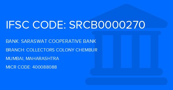 Saraswat Cooperative Bank Collectors Colony Chembur Branch IFSC Code