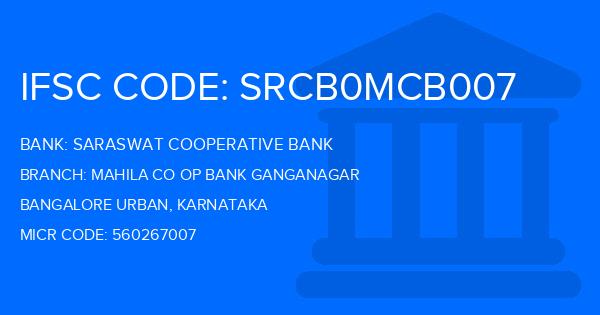 Saraswat Cooperative Bank Mahila Co Op Bank Ganganagar Branch IFSC Code