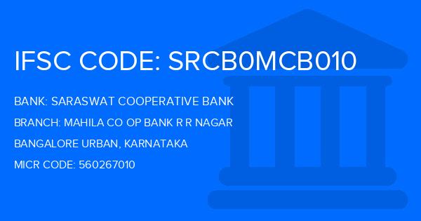 Saraswat Cooperative Bank Mahila Co Op Bank R R Nagar Branch IFSC Code