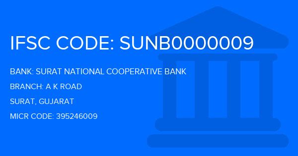 Surat National Cooperative Bank A K Road Branch IFSC Code