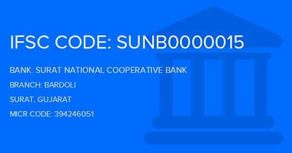 Surat National Cooperative Bank Bardoli Branch IFSC Code