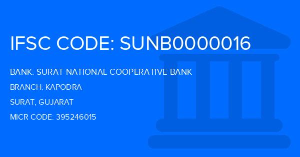 Surat National Cooperative Bank Kapodra Branch IFSC Code